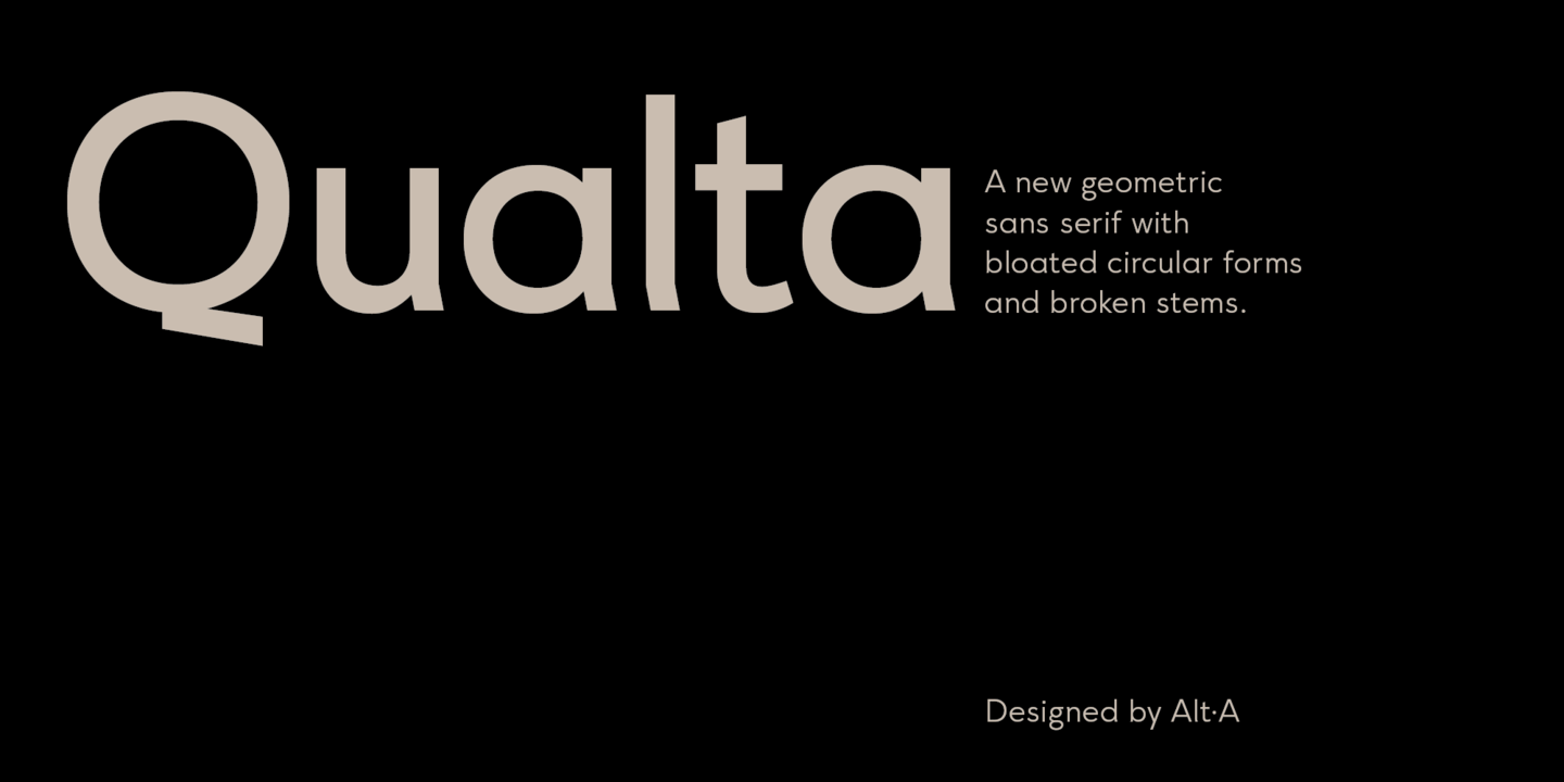 Beispiel einer Qualta-Schriftart